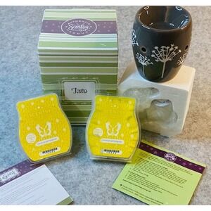 Scentsy‎ Jaro Plug in Wax Warmer Base with 2 Coconut Lemongrass Wax Melts**NIB